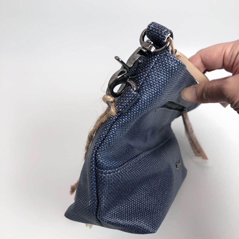 NEW Sherpani Crossbody Bag Purse Wristlet Paige Small Indigo Blue Cotton Beach - Picture 7 of 14